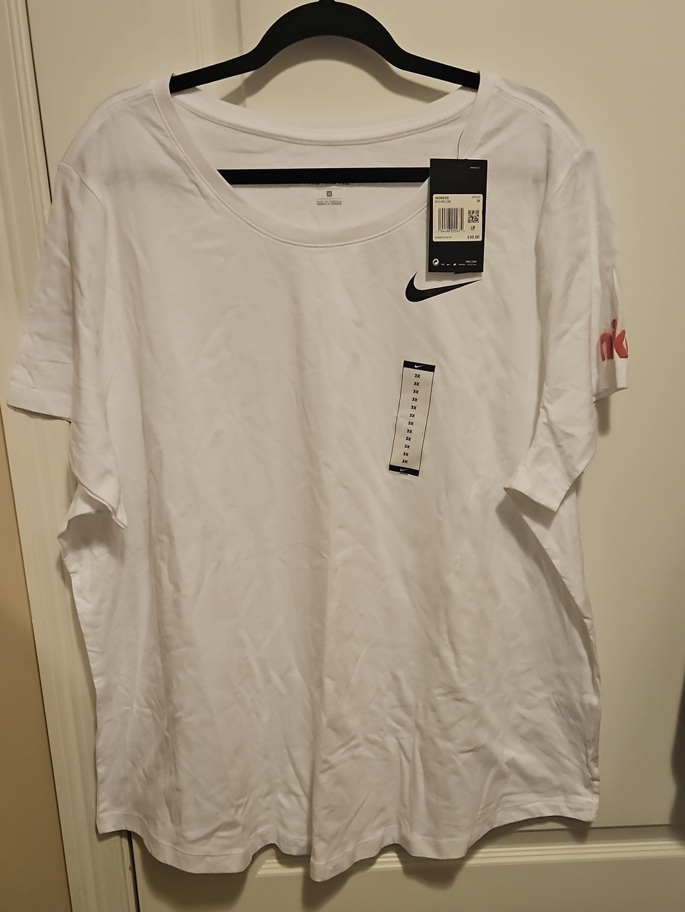 Nike White Short Sleeve Crewneck Tee Sz 3x NWT